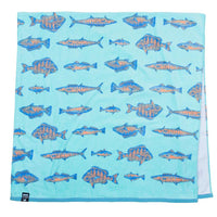 Riptide Beach Towel in Antigua Blue by Southern Marsh - Country Club Prep