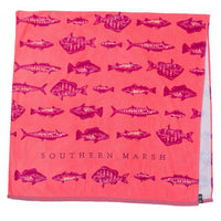 Riptide Beach Towel in Coral by Southern Marsh - Country Club Prep