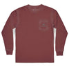 SEAWASH™ Long Sleeve Tent Tee in Crimson by Southern Marsh - Country Club Prep