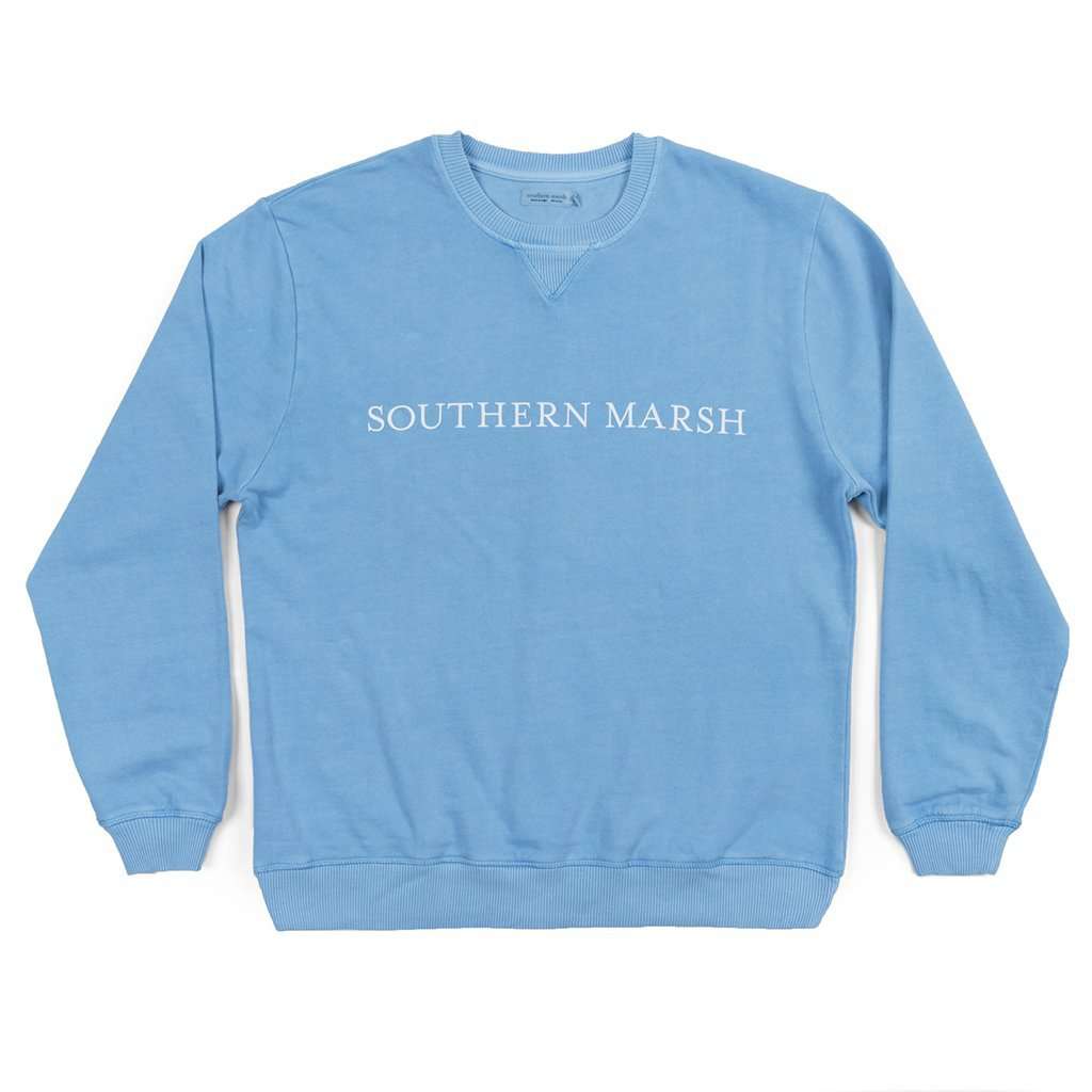 SEAWASH™ Sweatshirt in Washed Blue by Southern Marsh - Country Club Prep