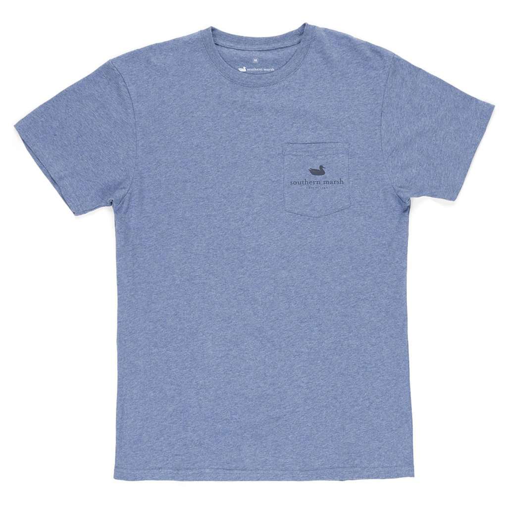 Southern Tradition Crest Tee in Washed Slate by Southern Marsh - Country Club Prep