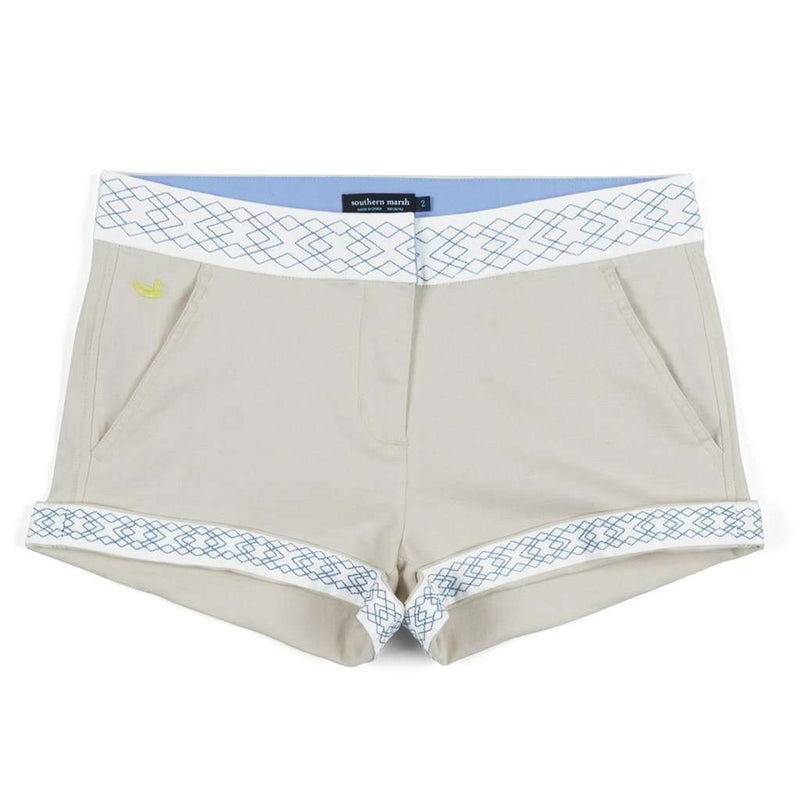 The Hannah Short in Khaki by Southern Marsh - Country Club Prep