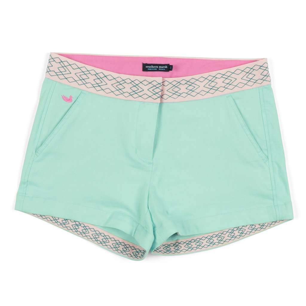 The Hannah Short in Mint by Southern Marsh - Country Club Prep