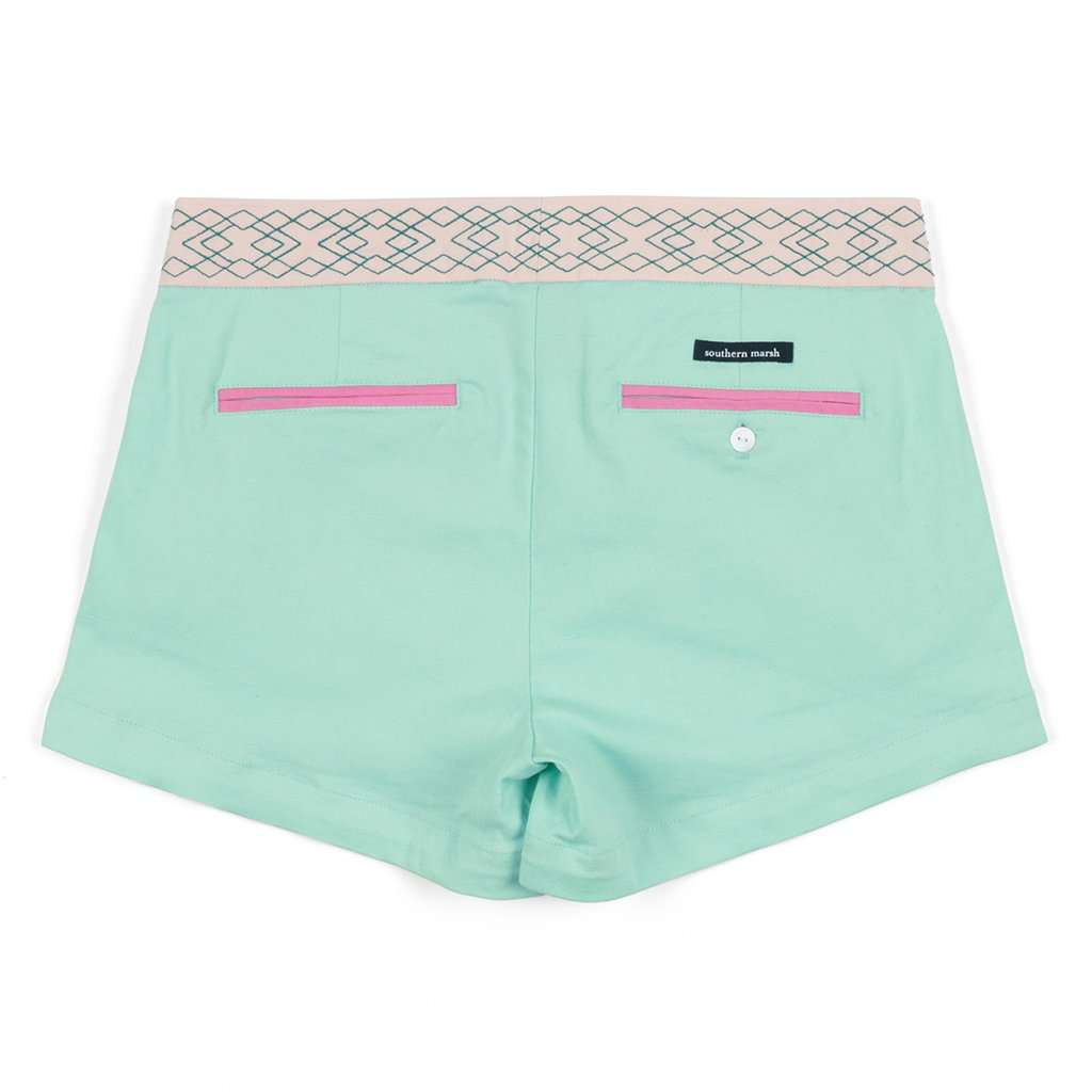 The Hannah Short in Mint by Southern Marsh - Country Club Prep