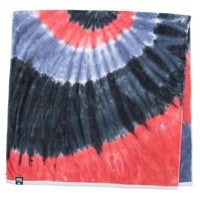 Tie Dye Beach Towel in Navy & Red by Southern Marsh - Country Club Prep