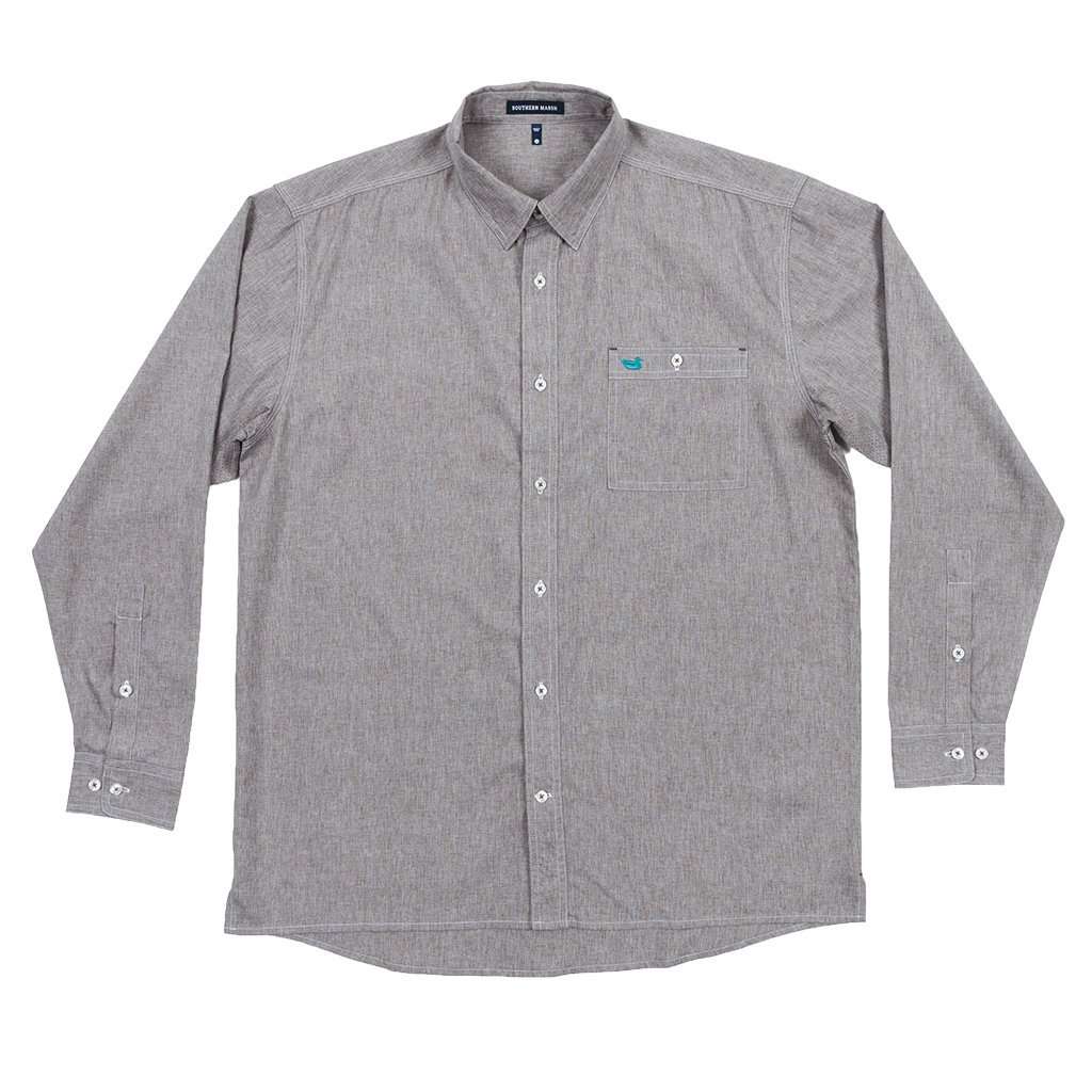 Southern Marsh West End Performance Woven Dress Shirt in Burnt Taupe ...