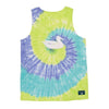 Whitling Spiral Tie Dye Tank in Lilac, Lime and Teal by Southern Marsh - Country Club Prep