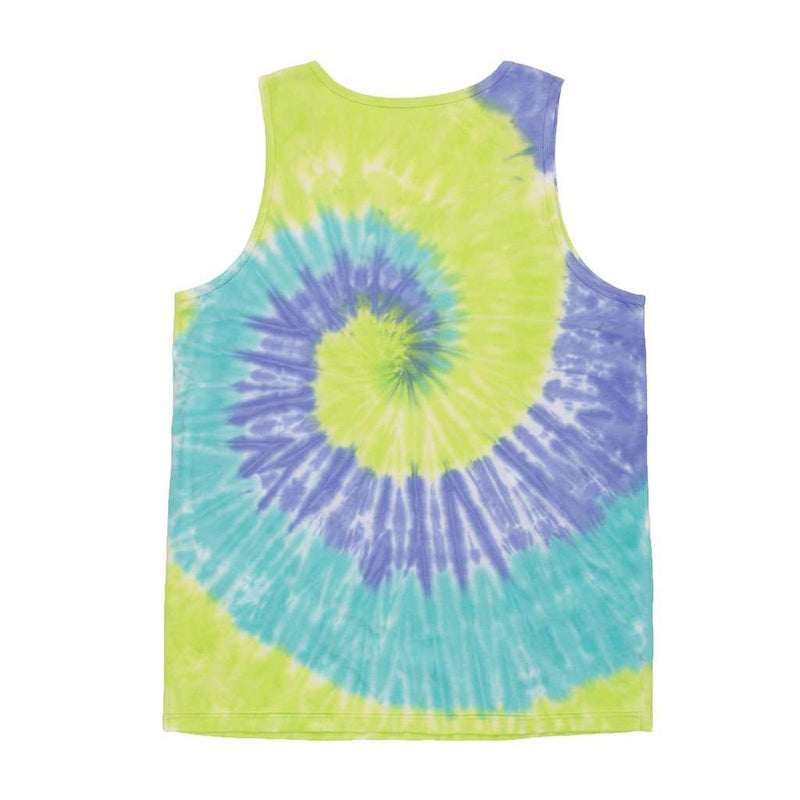 Whitling Spiral Tie Dye Tank in Lilac, Lime and Teal by Southern Marsh - Country Club Prep
