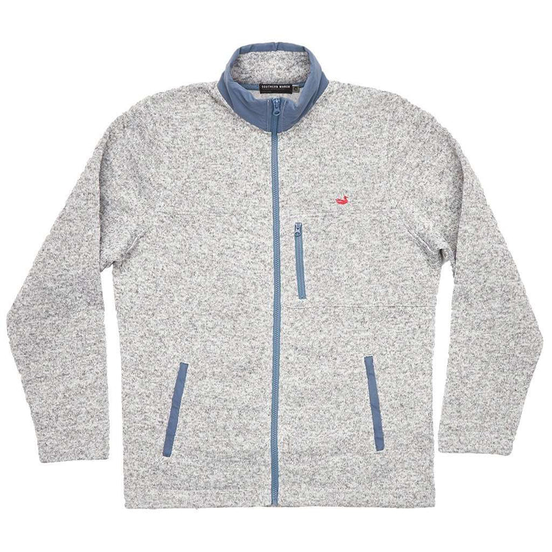 Woodford Full Zip Jacket in Avalanche Gray by Southern Marsh - Country Club Prep