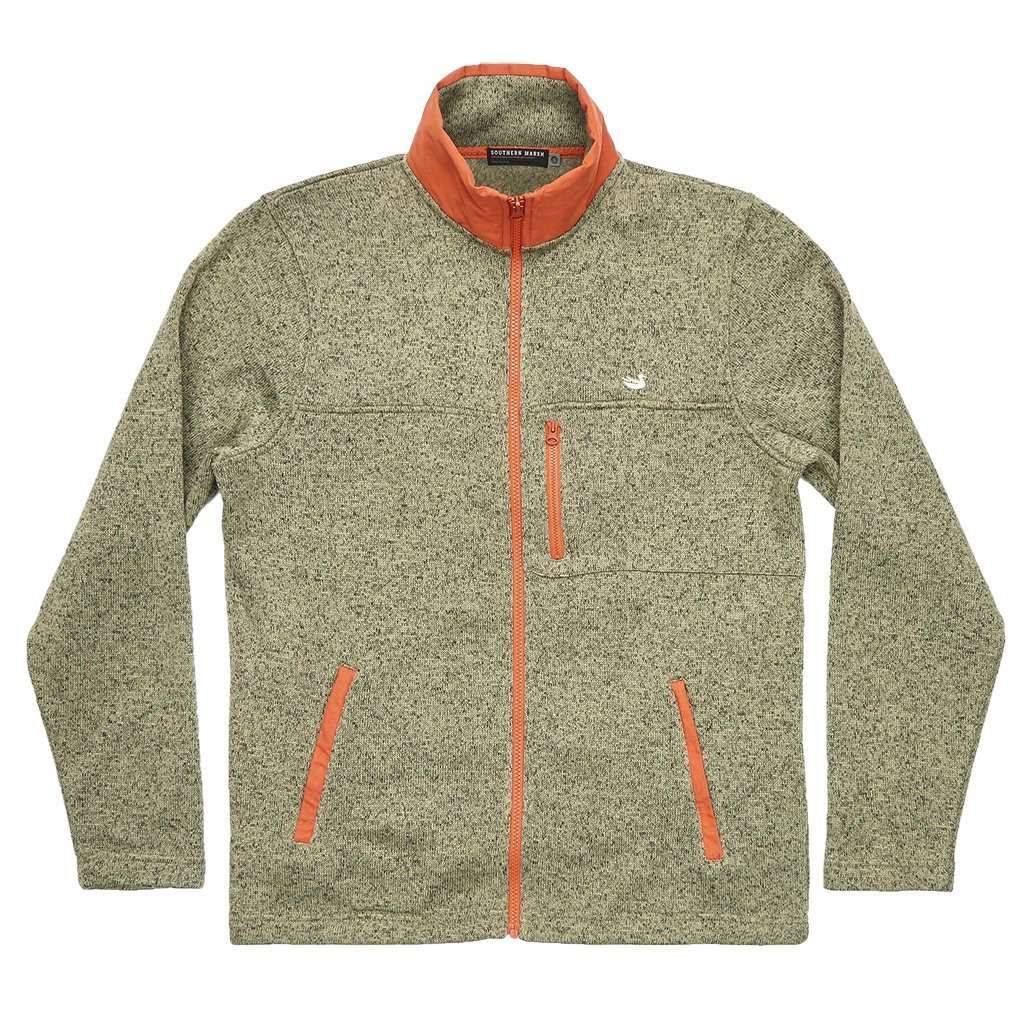 Woodford Full Zip Jacket in Sandstone by Southern Marsh - Country Club Prep