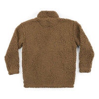 Youth Appalachian Pile Sherpa Pullover in Brown by Southern Marsh - Country Club Prep