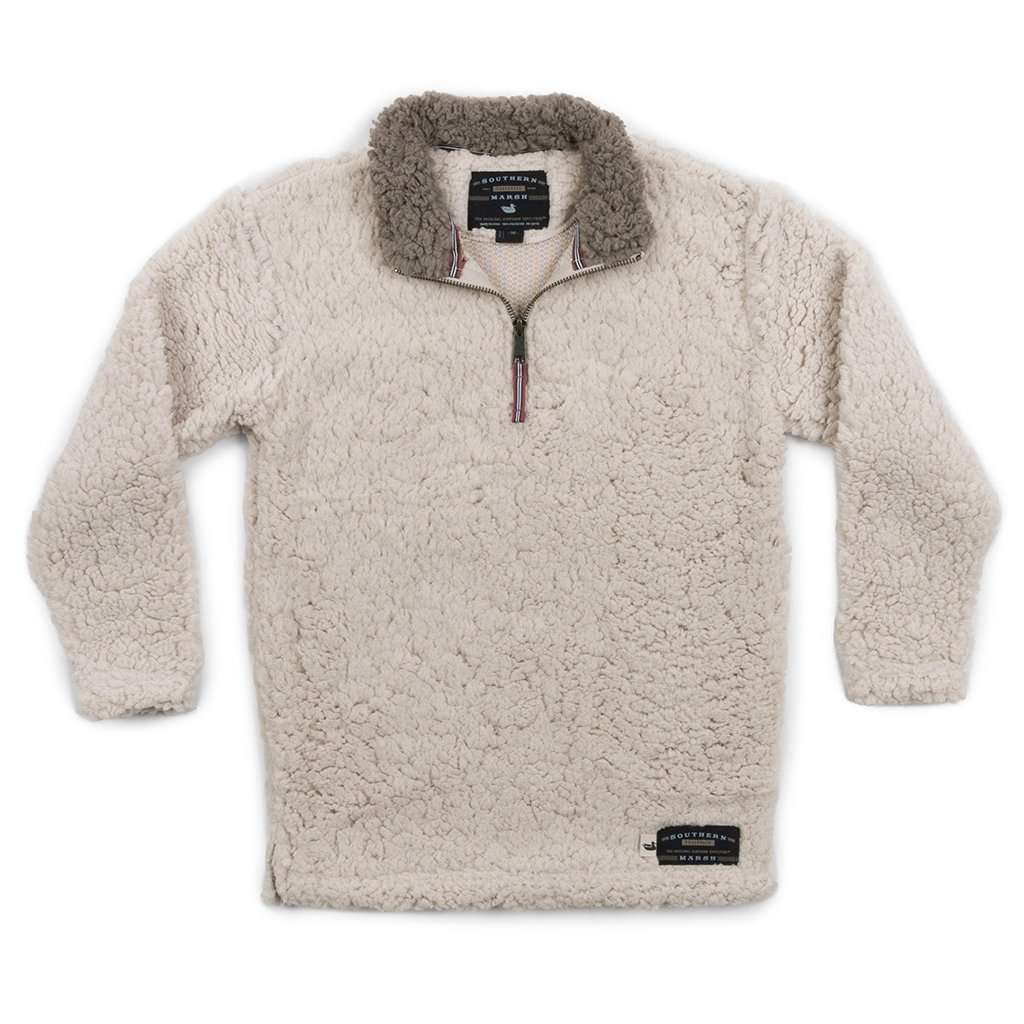 Southern Marsh Youth Appalachian Pile Sherpa Pullover in Oatmeal ...