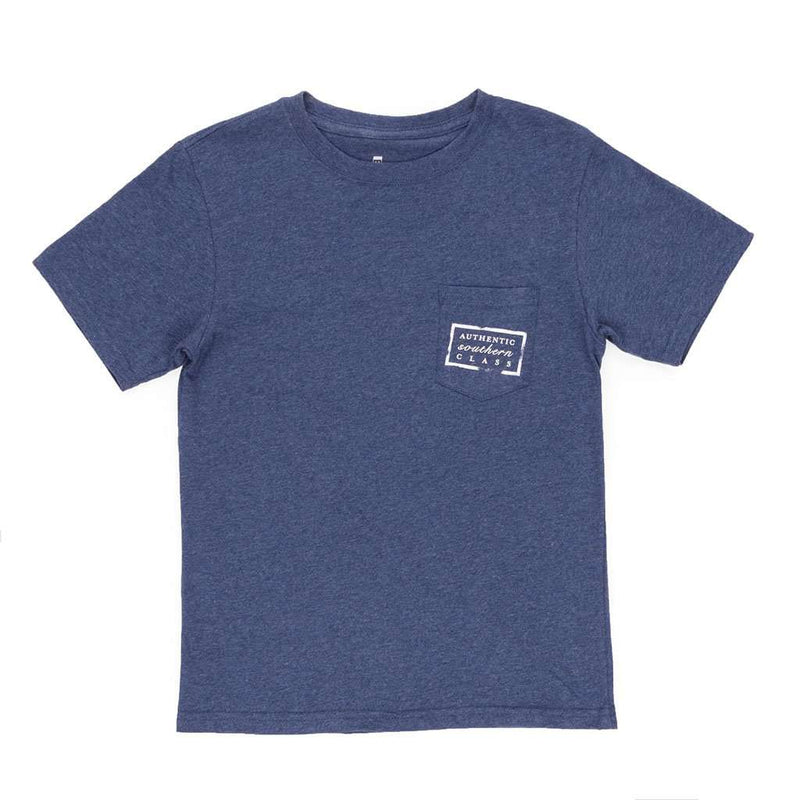 Youth Authentic Tee in Washed Navy by Southern Marsh - Country Club Prep