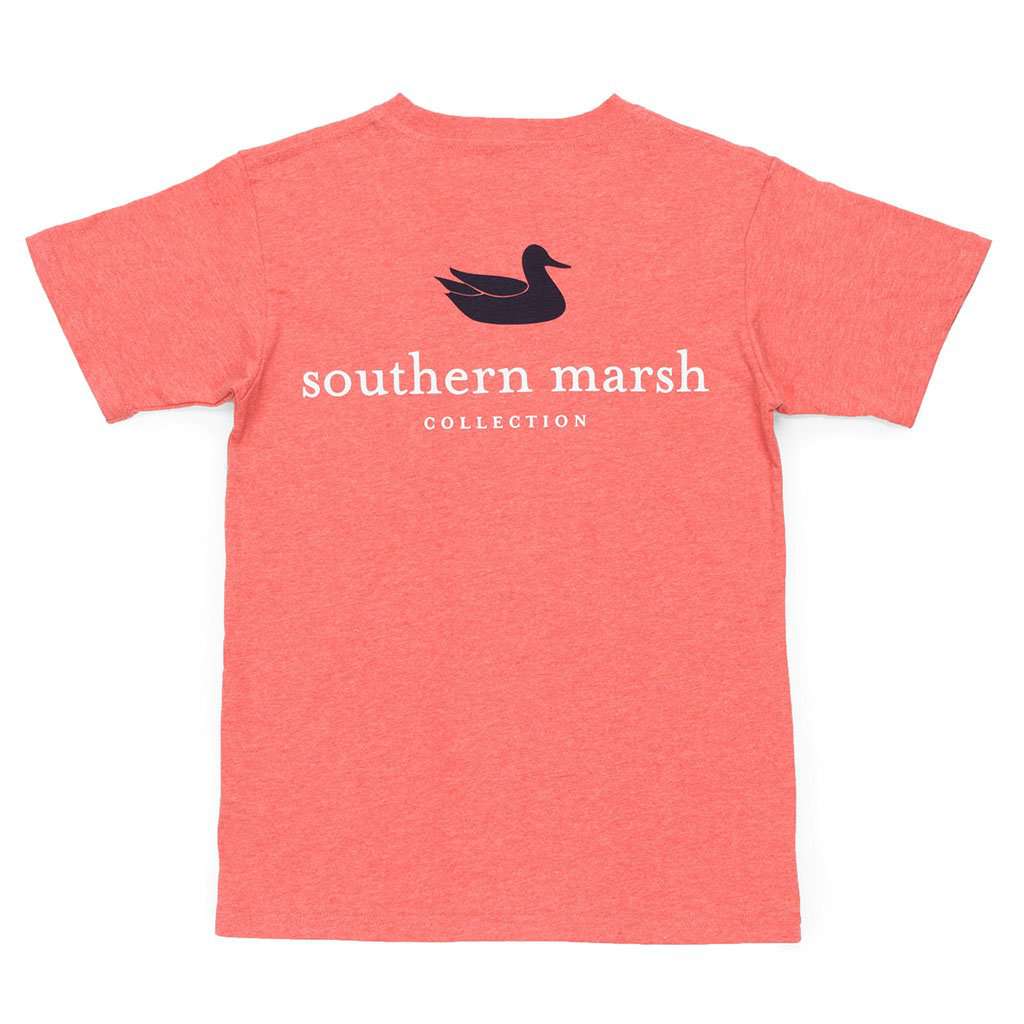 Youth Authentic Tee in Washed Red by Southern Marsh - Country Club Prep
