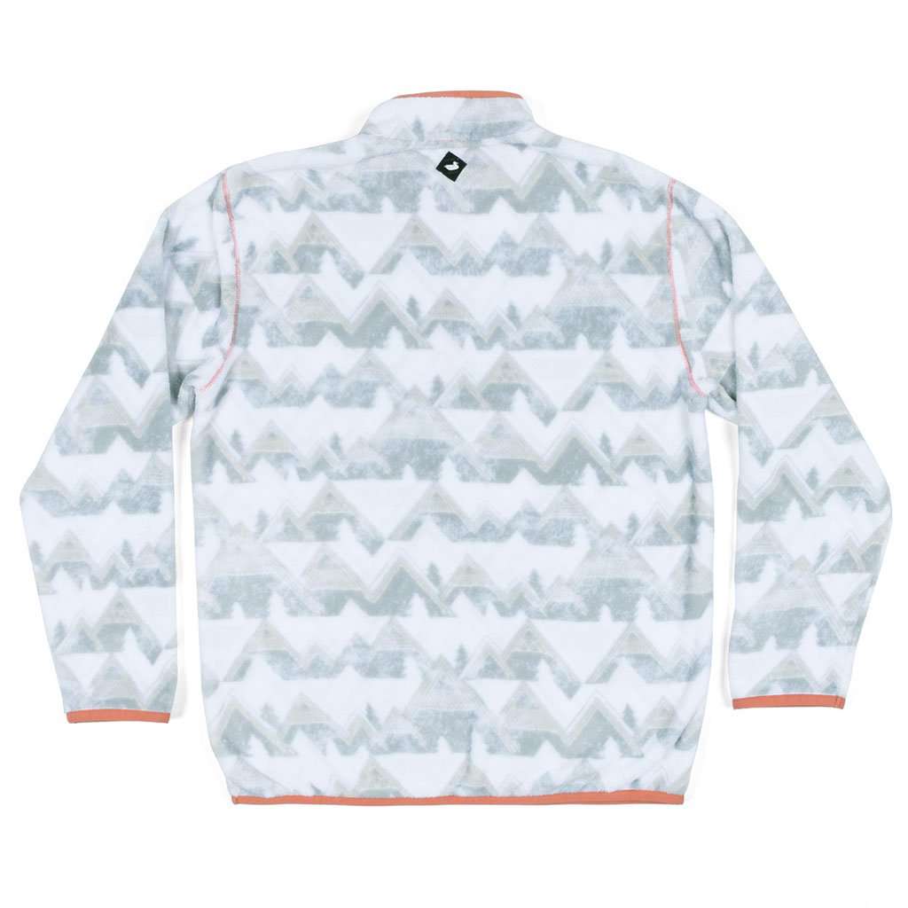 Youth North Basin Pullover in White & Gray by Southern Marsh - Country Club Prep