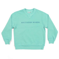 Youth SEAWASH™ Sweatshirt in Antigua Blue by Southern Marsh - Country Club Prep