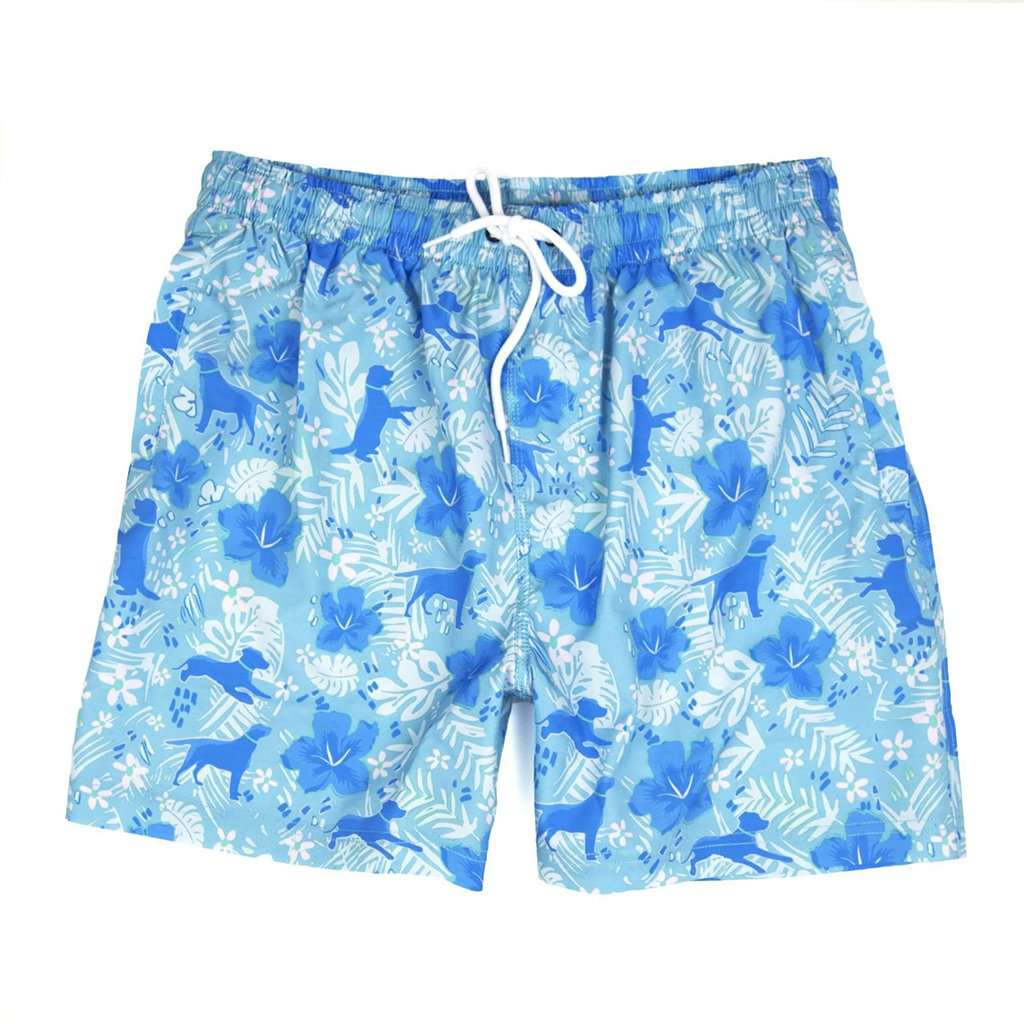 Island Dog Swim Trunk in Sky Blue by Southern Proper - Country Club Prep