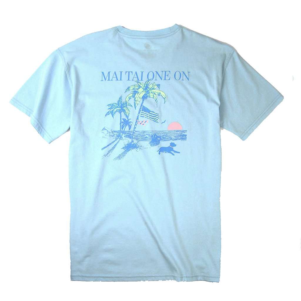 Mai Tai One On Tee in Sky Blue by Southern Proper - Country Club Prep