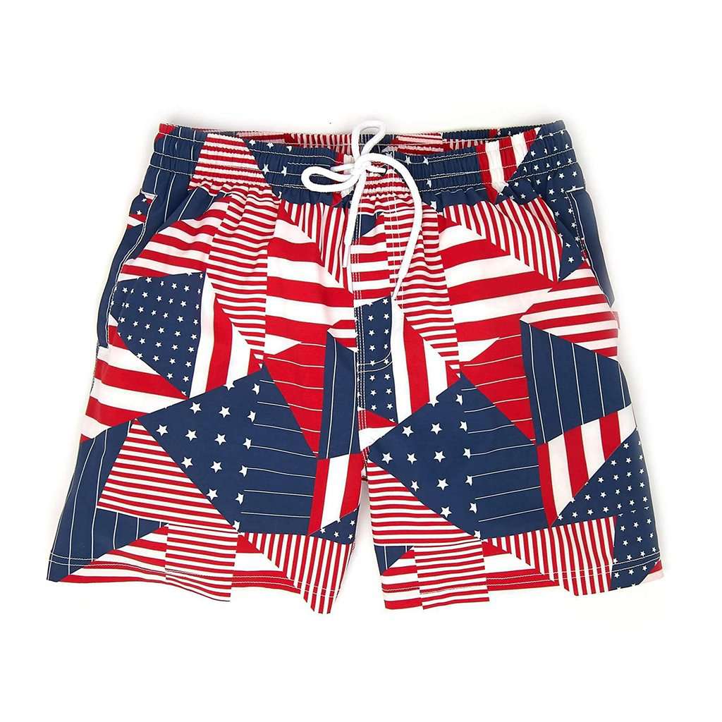 The OG Patchwork Swim Trunk by Southern Proper - Country Club Prep