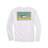 Southern Slam Series Rainbow Trout Long Sleeve Performance T-Shirt in Classic White by Southern Tide - Country Club Prep