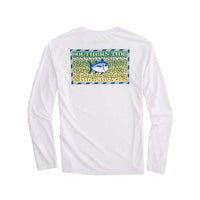 Southern Slam Series Rainbow Trout Long Sleeve Performance T-Shirt in Classic White by Southern Tide - Country Club Prep
