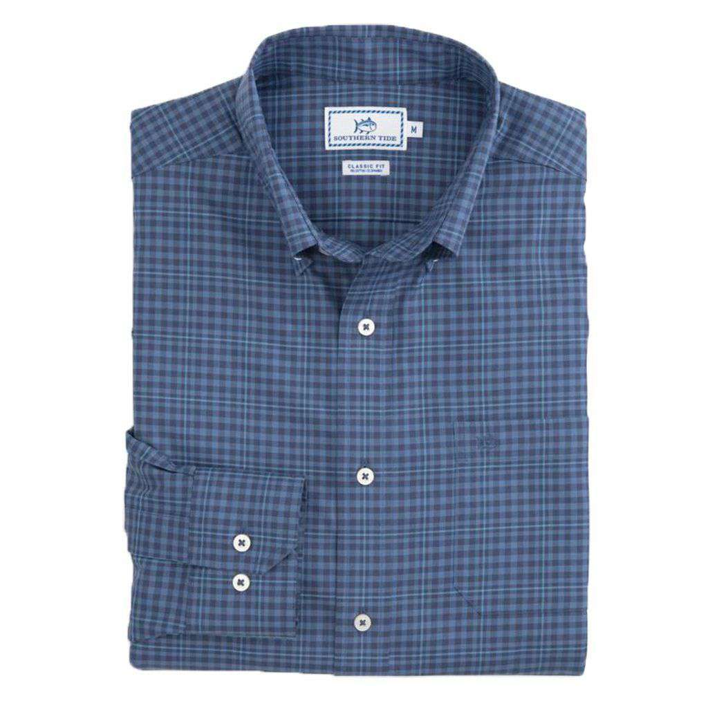Appaloosa Gingham Sport Shirt in Colony Blue by Southern Tide - Country Club Prep