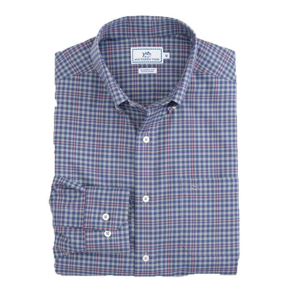 Appaloosa Gingham Sport Shirt in Gravel Grey by Southern Tide - Country Club Prep