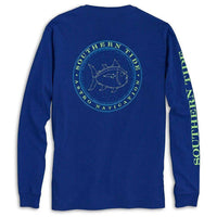 Astro Navigation Long Sleeve Tee Shirt in Blue Cove by Southern Tide - Country Club Prep