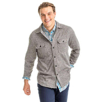 Benjies Shacket in Polarized Grey by Southern Tide - Country Club Prep