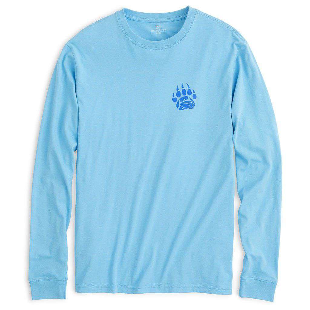 Blue Ridge Bear Long Sleeve Tee in Ocean Channel by Southern Tide - Country Club Prep