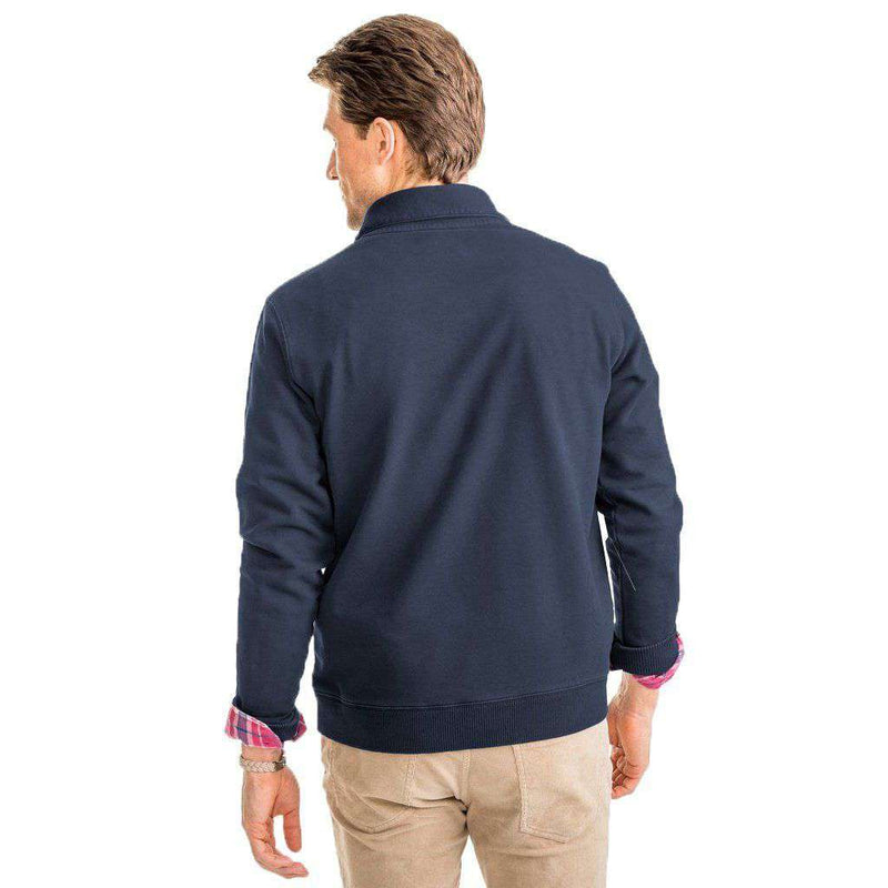 Buchthorn Shawl Collar Pullover in True Navy by Southern Tide - Country Club Prep