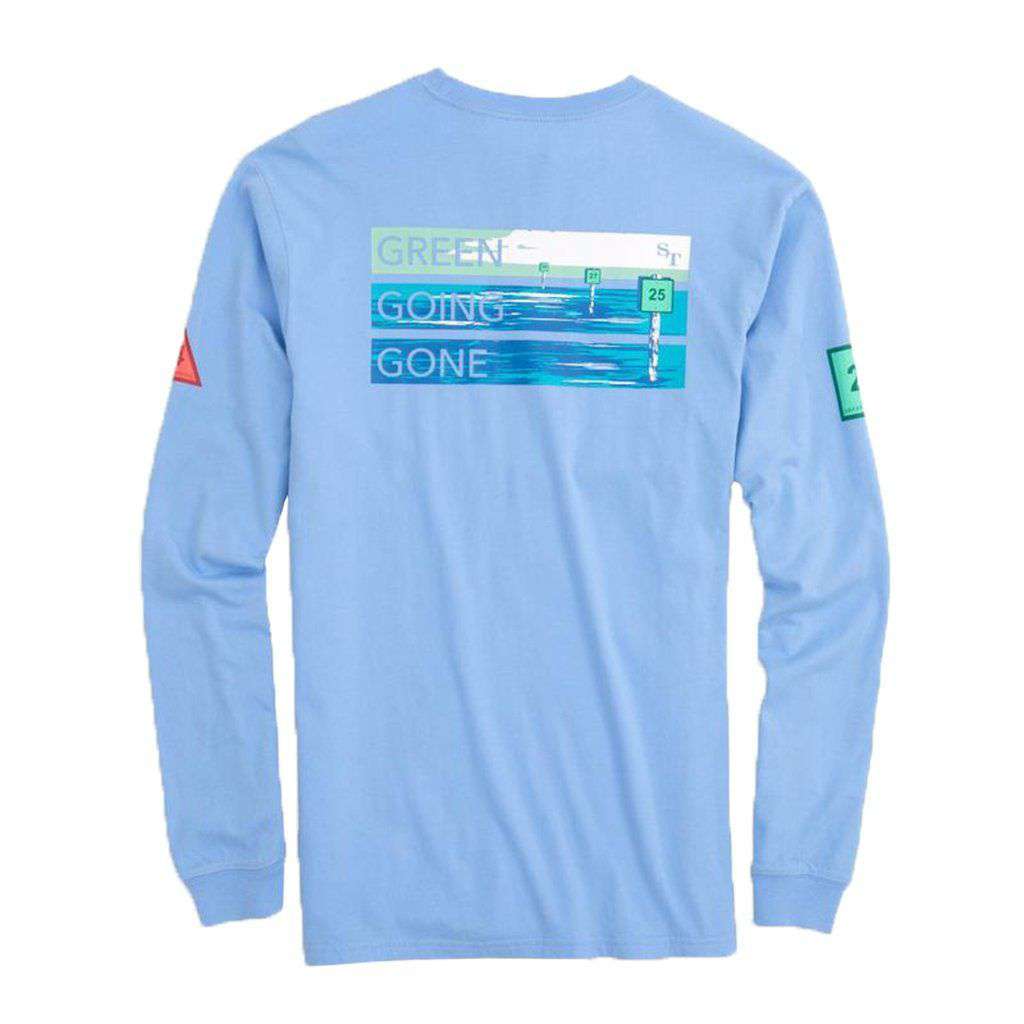 Channel Marker Series Long Sleeve T-Shirt in Vista Blue by Southern Tide - Country Club Prep