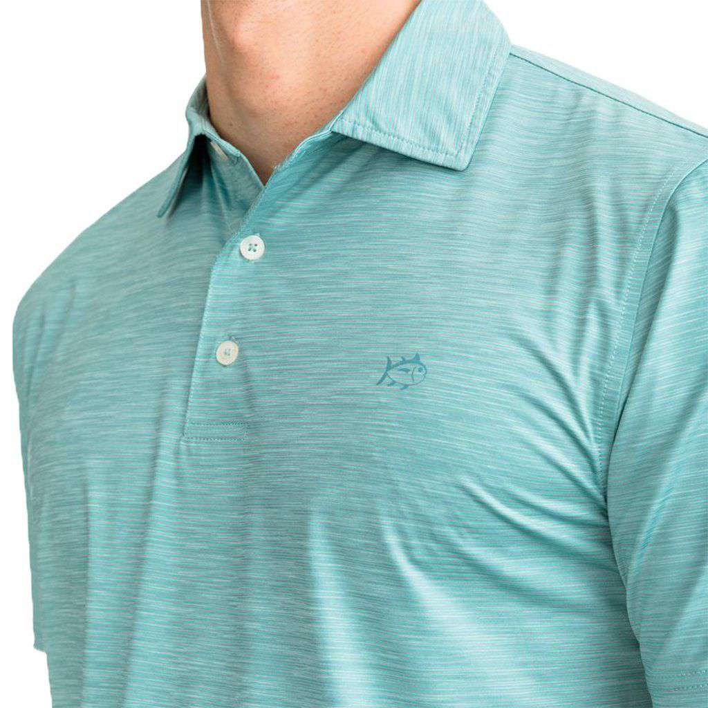 Coki Beach Striped Brrrº Performance Polo Shirt by Southern Tide - Country Club Prep