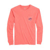 Fish Series Red Fish Heathered Long Sleeve T-Shirt in Heather Sea by Southern Tide - Country Club Prep