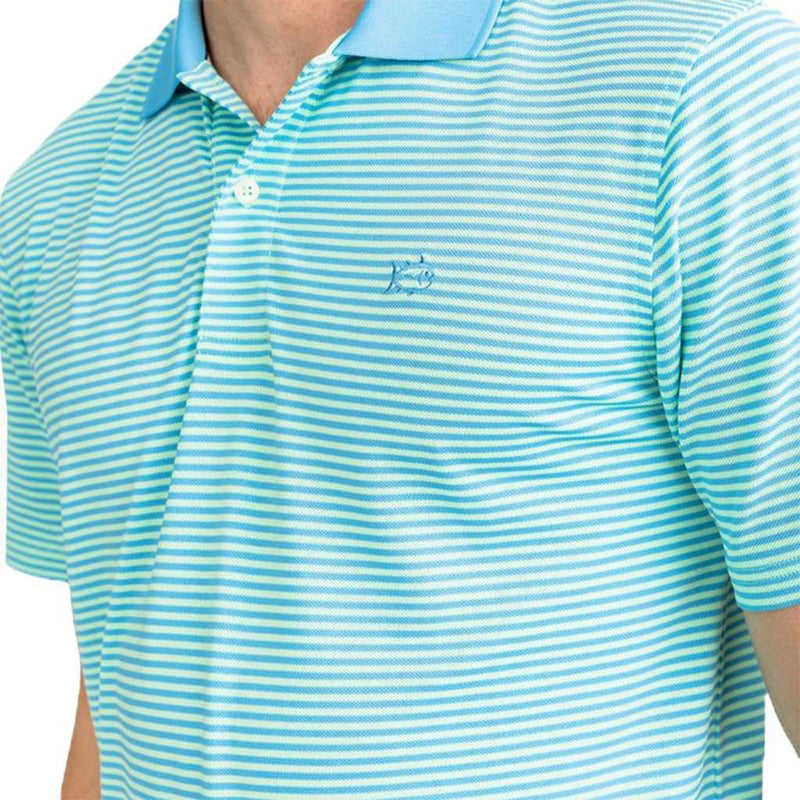 Fort Frederik Stripe Performance Pique Polo Shirt by Southern Tide - Country Club Prep