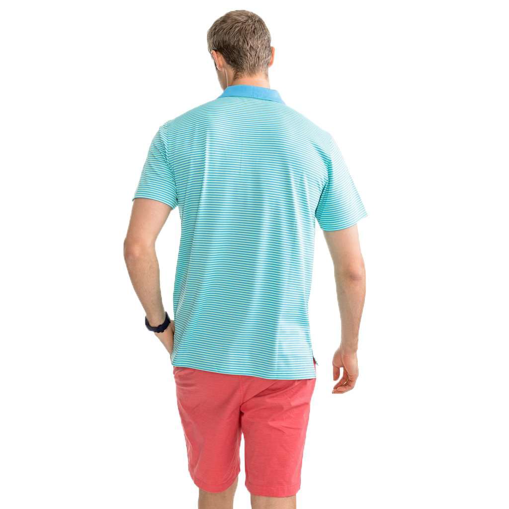 Fort Frederik Stripe Performance Pique Polo Shirt by Southern Tide - Country Club Prep