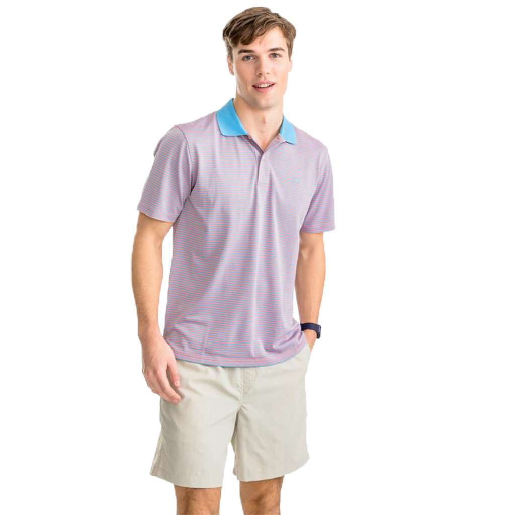 Fort Frederik Stripe Performance Pique Polo Shirt by Southern Tide - Country Club Prep
