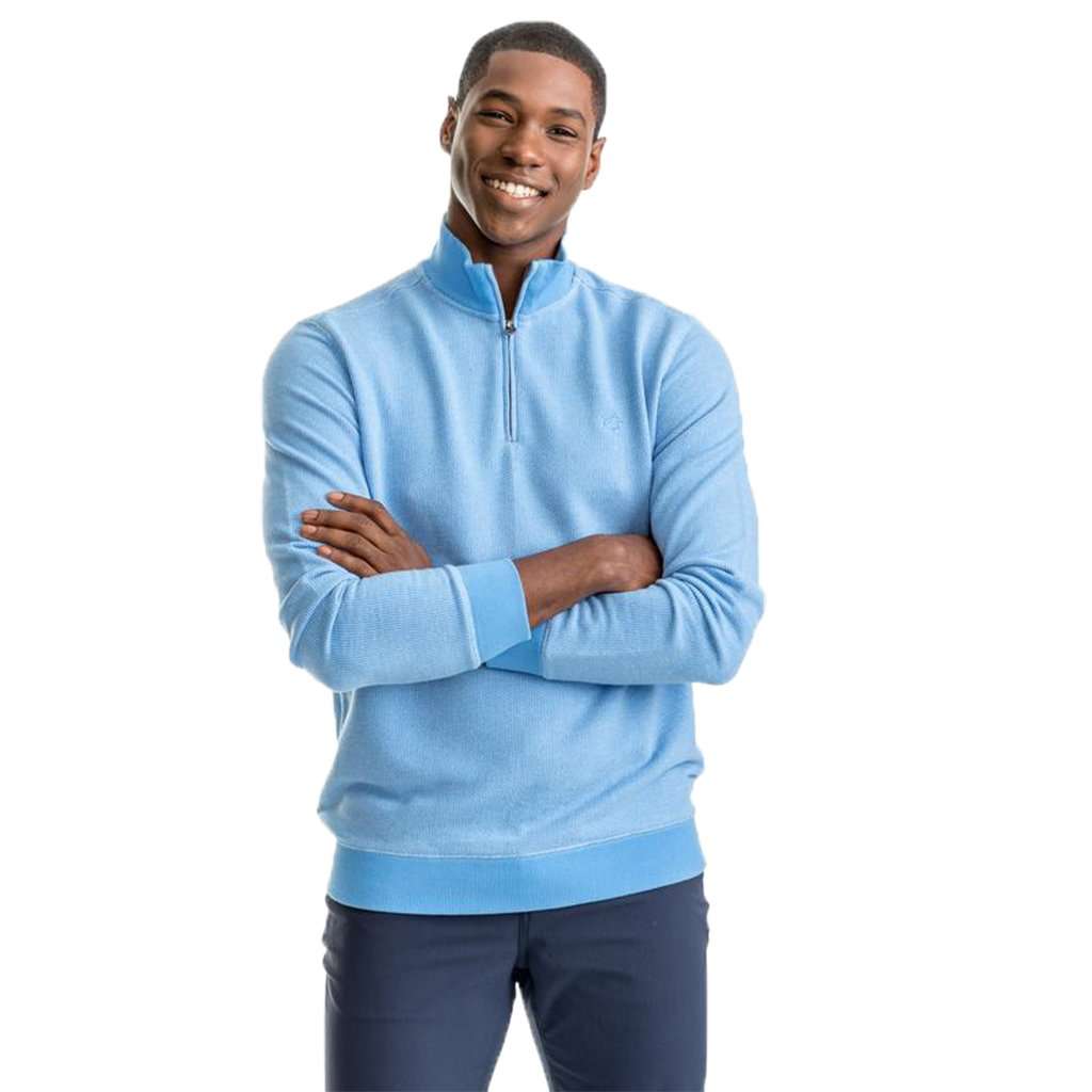 Hartnett 1/4 Zip Pullover in Marina by Southern Tide - Country Club Prep