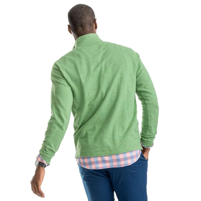 Heathered Gulf Stream Lightweight Pullover in Bay Leaf Green by Southern Tide - Country Club Prep