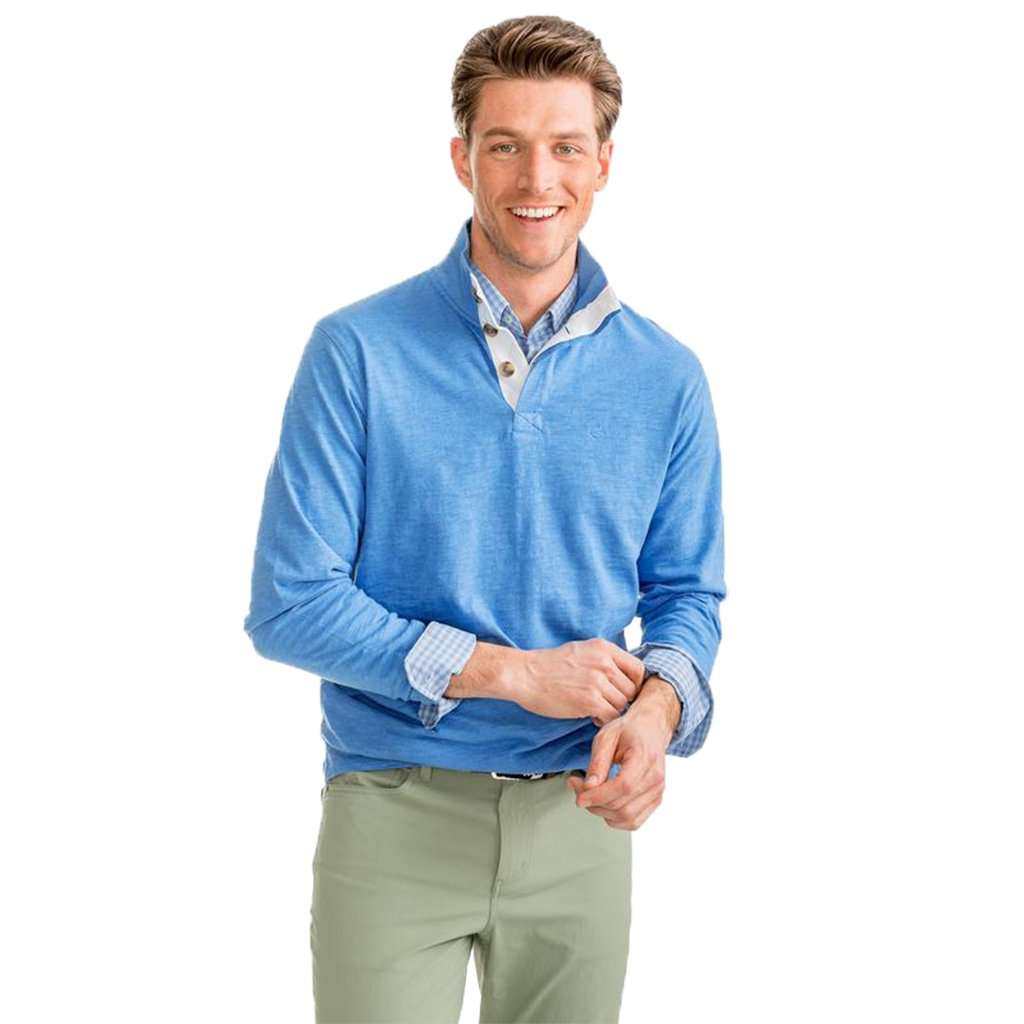 Heathered Gulf Stream Lightweight Pullover in Deep Water by Southern Tide - Country Club Prep