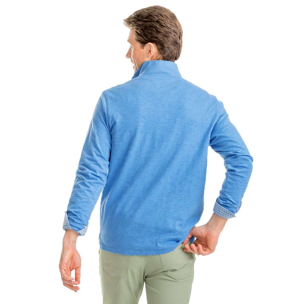 Heathered Gulf Stream Lightweight Pullover in Deep Water by Southern Tide - Country Club Prep