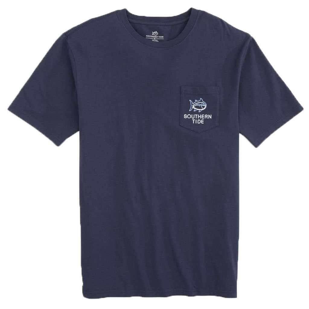 Ice Cold Beer Neon Sign T-Shirt in True Navy by Southern Tide - Country Club Prep