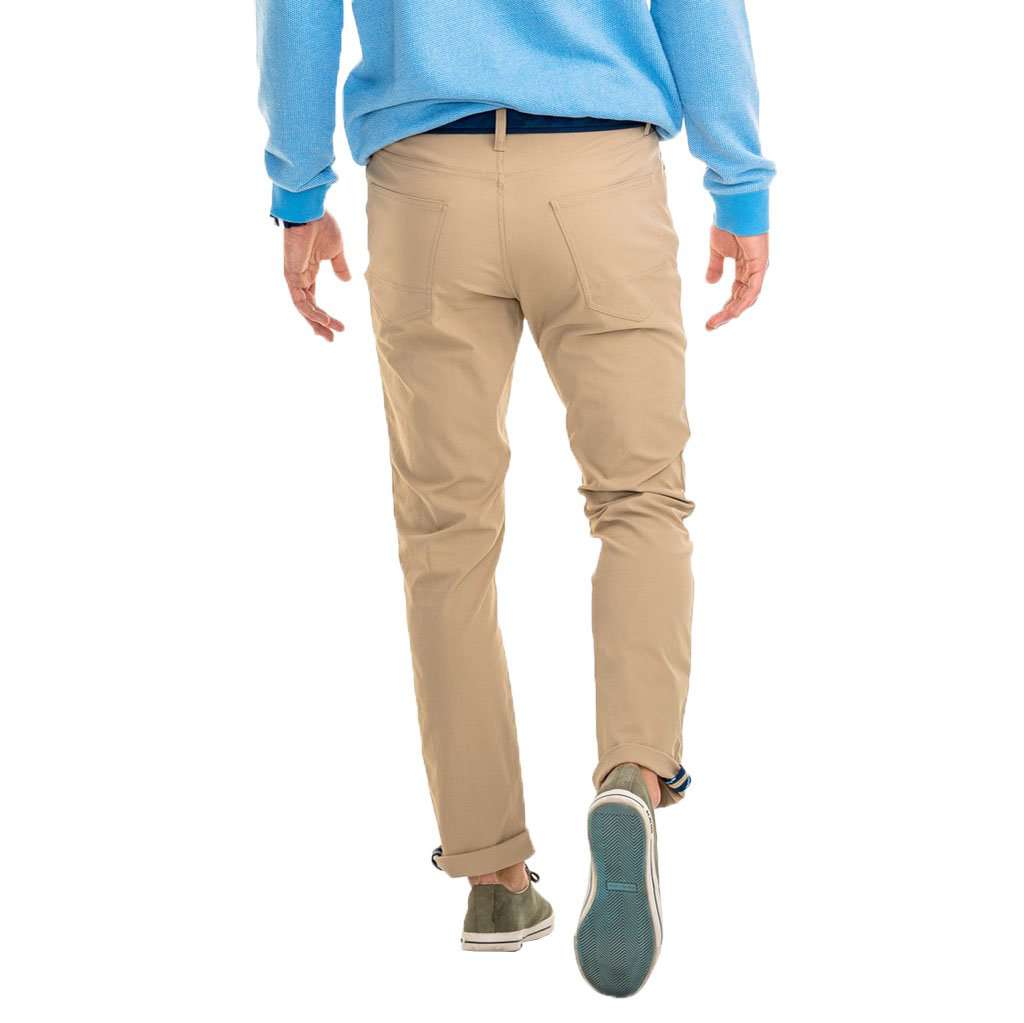 Intercoastal Performance Pant in Sandstone Khaki by Southern Tide - Country Club Prep