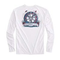 Keep it Reel Long Sleeve Performance T-Shirt in Classic White by Southern Tide - Country Club Prep