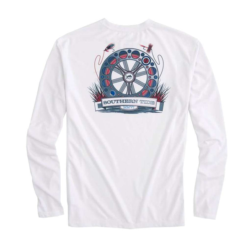 Keep it Reel Long Sleeve Performance T-Shirt in Classic White by Southern Tide - Country Club Prep