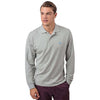 Long Sleeve Heathered Skipjack Polo in Light Grey by Southern Tide - Country Club Prep