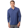 Long Sleeve Heathered Skipjack Polo in Twilight Blue by Southern Tide - Country Club Prep