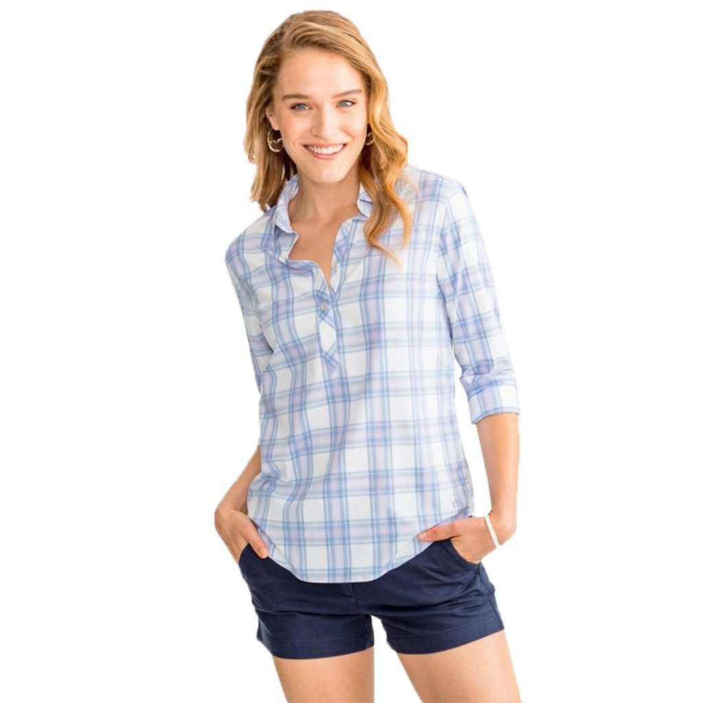 Lost Beach Plaid Hadley Intercoastal Performance Popover by Southern Tide - Country Club Prep