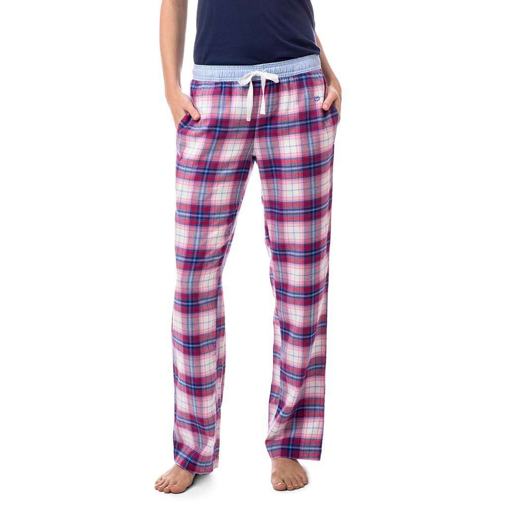 Merrytime Plaid Lounge Pant in Marshmallow by Southern Tide - Country Club Prep