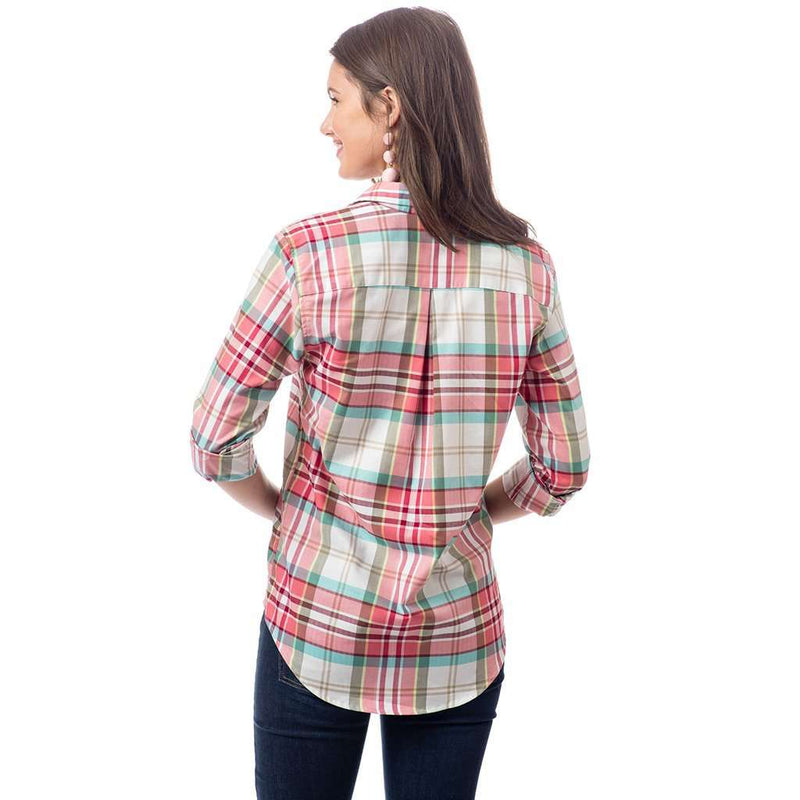 Mountain Plaid Hadley Popover in Marshmallow by Southern Tide - Country Club Prep